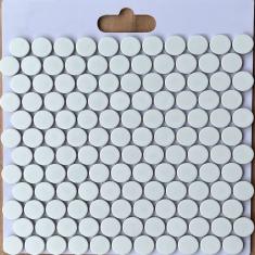 GẠCH MOSAIC CHẤM BI MÀU TRẮNG