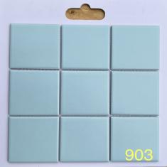 Gạch Mosaic 10x10 Men Mờ Màu Xanh Biển Nhạt- Gạch Mosaic Ốp Tường