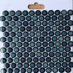 GẠCH MOSAIC CHẤM BI MÀU RÊU- Gạch Mosaic Trang Trí 