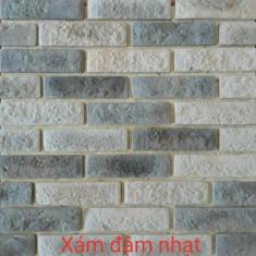 Gạch Thẻ Cổ Ốp Tường Xám Đậm Nhạt 