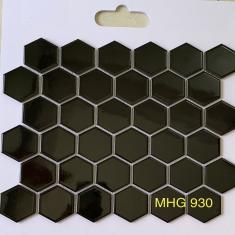 Gạch Mosaic Lục Giác Màu Đen-  Gạch Mosaic Ốp Tường