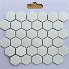 Gạch Mosaic Lục Giác Trắng Mờ-  Gạch Mosaic Ốp Tường