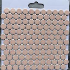 GẠCH MOSAIC CHẤM BI MÀU HỒNG- Gạch Mosaic Trang Trí 