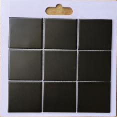Gạch Mosaic 10x10 Men Mờ Màu Đen- Gạch Mosaic Ốp Tường