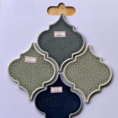  Gạch Mosaic Ốp Tường- Mosaic Lồng Đèn Xanh Đen Xám