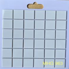 Gạch Mosaic Gốm Sứ Trơn Màu Trắng