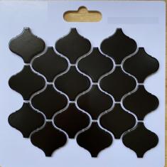  Gạch Mosaic Ốp Tường- Gạch Mosaic Lồng Đèn Màu Đen