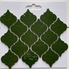  Gạch Mosaic Ốp Tường- Gạch Mosaic Lồng Đèn Màu Xanh Lá