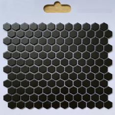 Gạch Mosaic Lục Giác Nhỏ Màu Đen-  Gạch Mosaic Ốp Tường