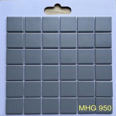 Gạch Mosaic Gốm Sứ Trơn Màu Xám
